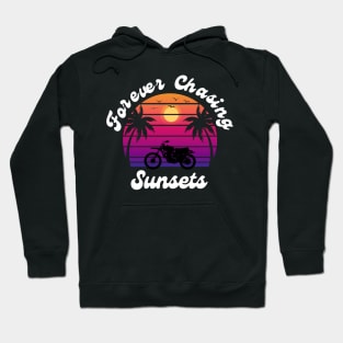 Summer Vintage Beach Sunset - Gift Idea for Family Vacation - Forever Chasing Sunsets | Summer Cool Saying - Summer Design Ideas Hoodie